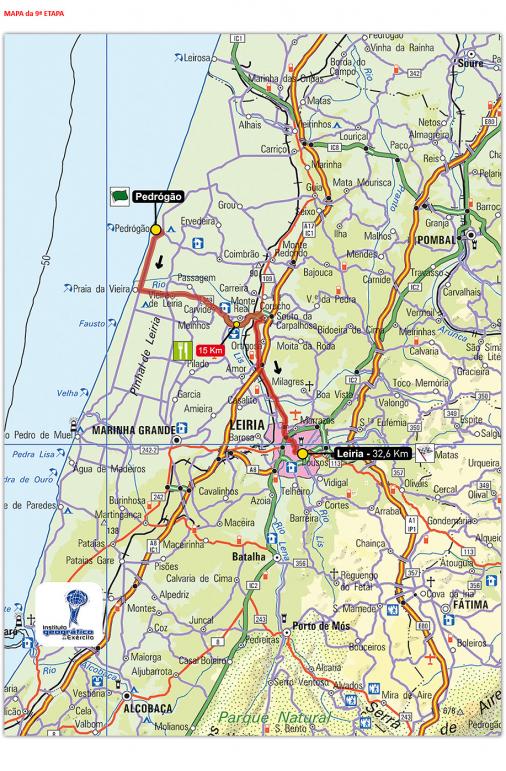 Streckenverlauf Volta a Portugal em Bicicleta 2010 - Etappe 9