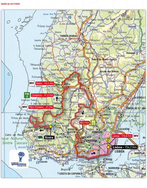 Streckenverlauf Volta a Portugal em Bicicleta 2010 - Etappe 10