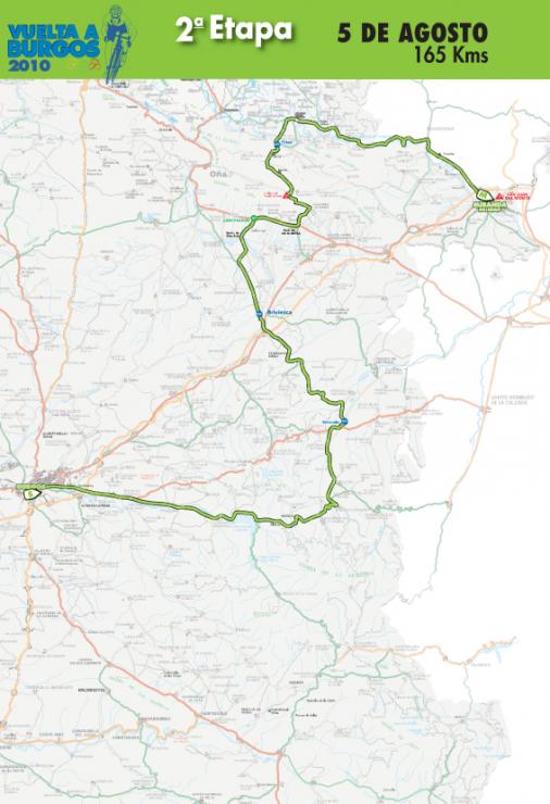 Streckenverlauf Vuelta a Burgos 2010 - Etappe 2