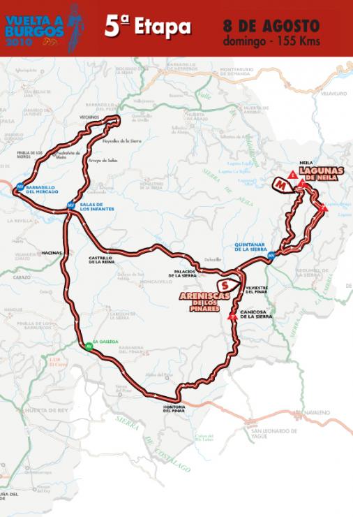 Streckenverlauf Vuelta a Burgos 2010 - Etappe 5