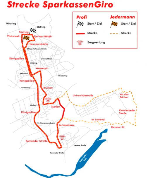 Streckenverlauf Sparkassen Giro 2010