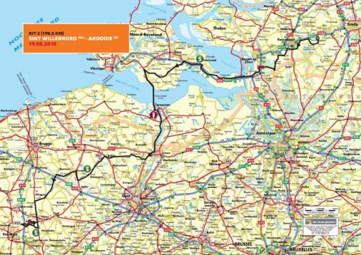 Streckenverlauf Eneco Tour 2010 - Etappe 2