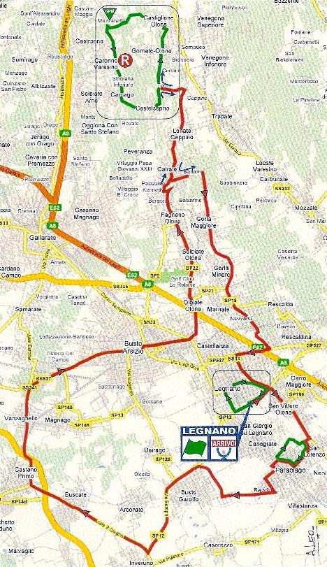 Streckenverlauf GP Banca di Legnano - Coppa Bernocchi 2010