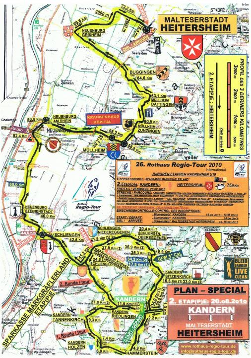Streckenverlauf Rothaus Regio-Tour International 2010 - Etappe 2