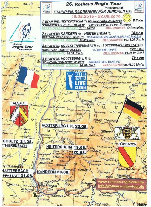 Streckenverlauf Rothaus Regio-Tour International 2010