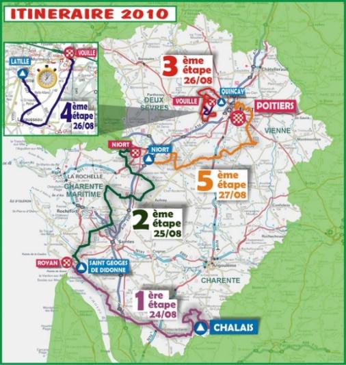 Streckenverlauf Tour du Poitou Charentes 2010