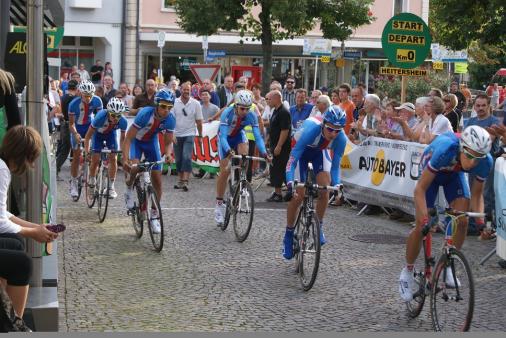 Regio-Tour 1. Etappe - das tschechische Team beim Start des Mannschaftzeitfahrens in Heitersheim