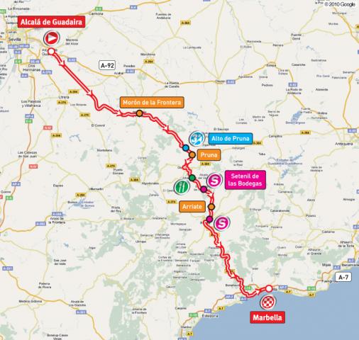 Streckenverlauf Vuelta a España 2010 - Etappe 2