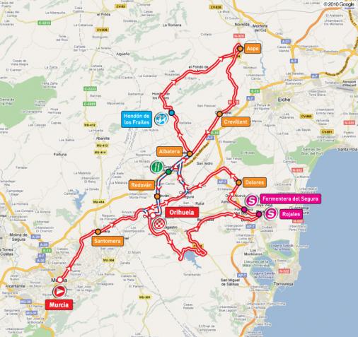 Streckenverlauf Vuelta a España 2010 - Etappe 7