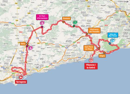 Streckenverlauf Vuelta a España 2010 - Etappe 10