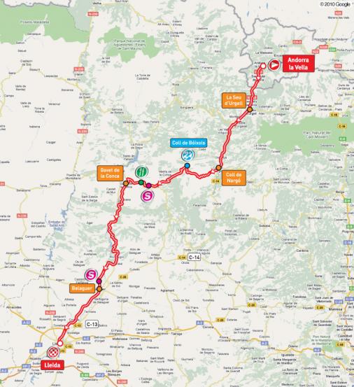 Streckenverlauf Vuelta a España 2010 - Etappe 12