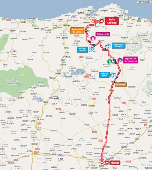 Streckenverlauf Vuelta a Espaa 2010 - Etappe 14