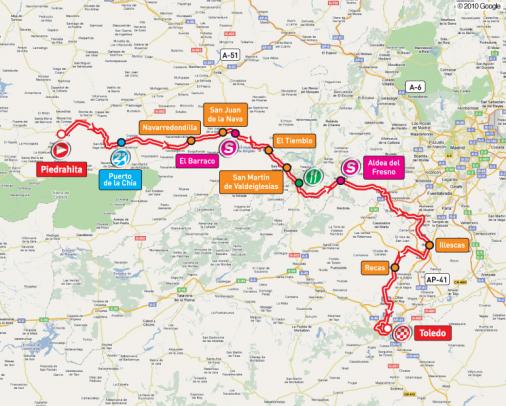 Streckenverlauf Vuelta a España 2010 - Etappe 19
