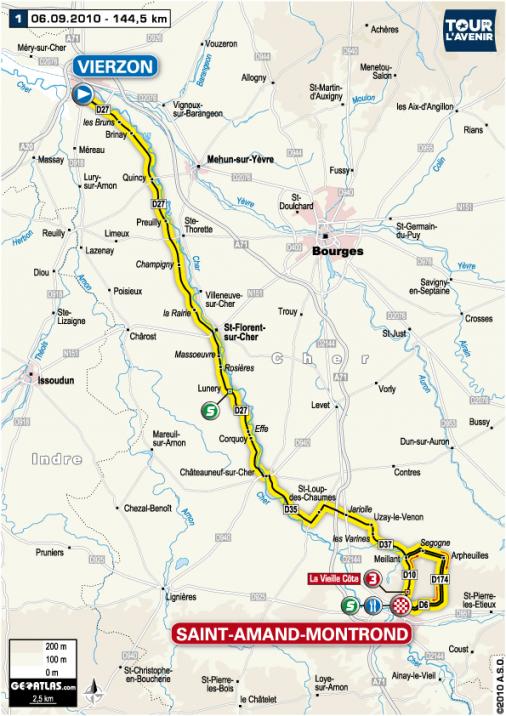 Streckenverlauf Tour de l`Avenir 2010 - Etappe 1