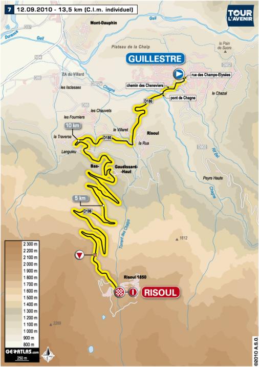 Streckenverlauf Tour de l`Avenir 2010 - Etappe 7