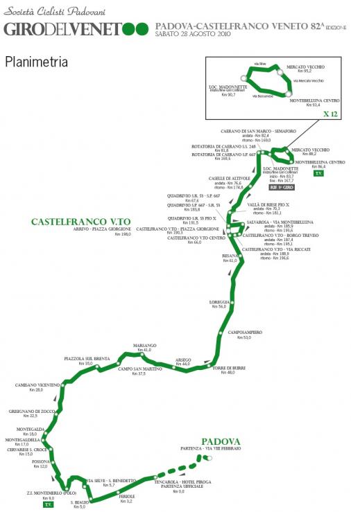 Streckenverlauf Giro del Veneto 2010