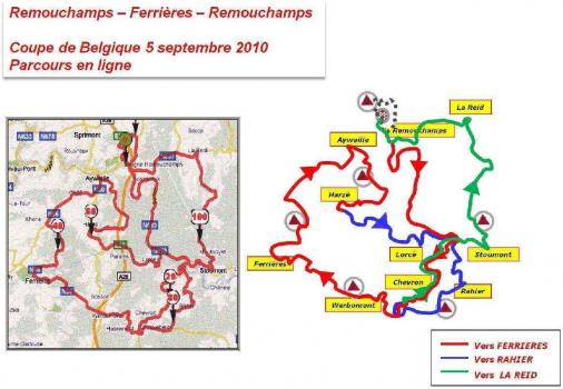 Streckenverlauf Remouchamps - Ferrires - Remouchamps 2010