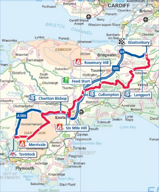 Streckenverlauf Tour of Britain 2010 - Etappe 5