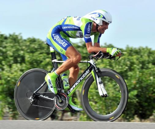 Trotz eines Defekts reichte es fr Vincenzo Nibali, im Zeitfahren die Fhrung der Vuelta zu bernehmen (Foto: Veranstalter)