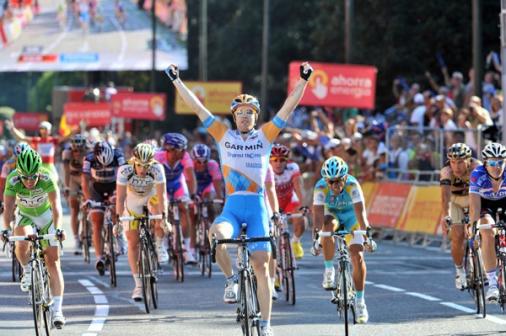 Tyler Farrar gewann die letzte Etappe der Vuelta vor Mark Cavendish im Grnen Trikot (Foto: Veranstalter)