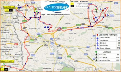 Streckenverlauf Circuit Franco-Belge 2010 - Etappe 1