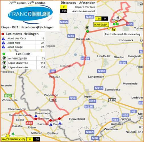 Streckenverlauf Circuit Franco-Belge 2010 - Etappe 3