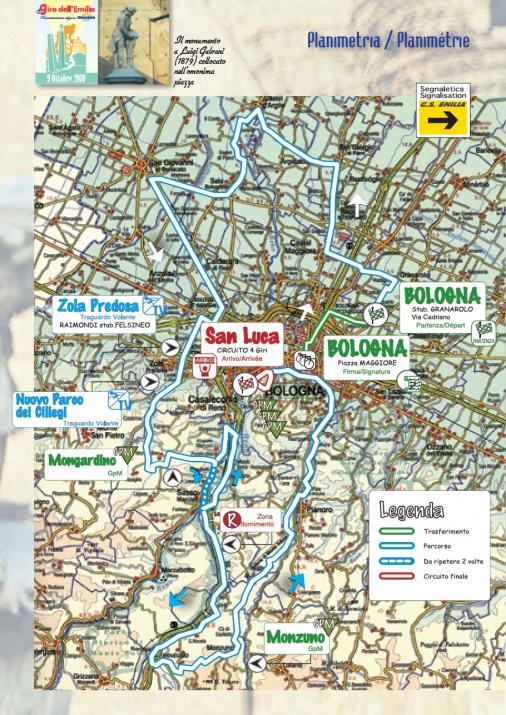 Streckenverlauf Giro dell`Emilia 2010