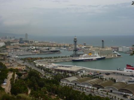 Ausblick auf den Hafen Barcelonas