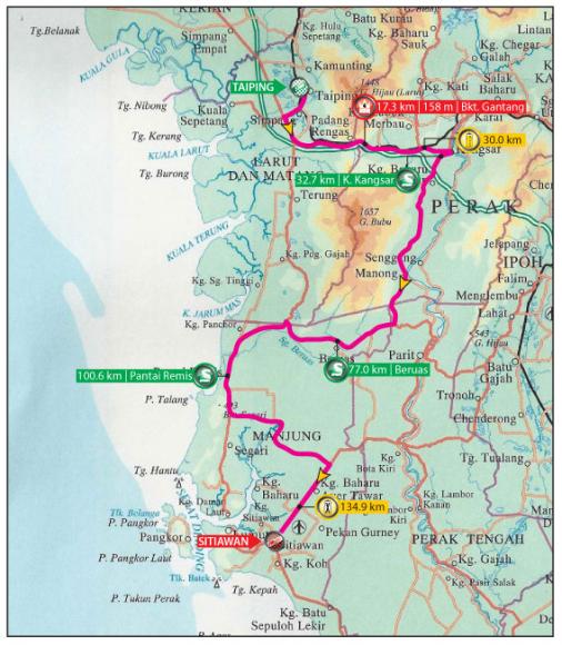 Streckenverlauf Le Tour de Langkawi 2011 - Etappe 3