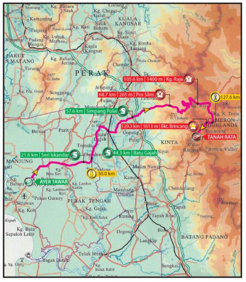 Streckenverlauf Le Tour de Langkawi 2011 - Etappe 4