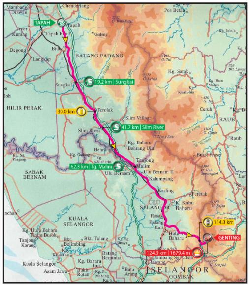 Streckenverlauf Le Tour de Langkawi 2011 - Etappe 5