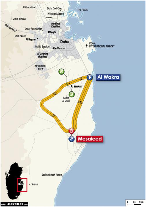 Streckenverlauf Tour of Qatar 2011 - Etappe 3