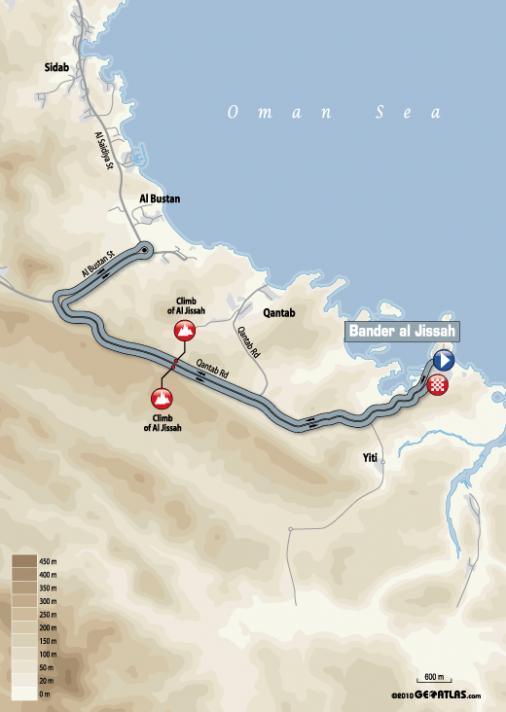 Streckenverlauf Tour of Oman 2011 - Etappe 5