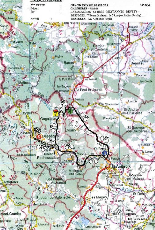 Streckenverlauf Etoile de Bessges 2011 - Etappe 5