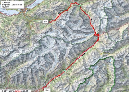 Streckenverlauf Tour de Suisse 2011 - Etappe 3