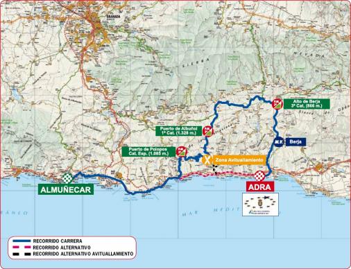 Streckenverlauf Vuelta a Andalucia Ruta Ciclista Del Sol 2011 - Etappe 2