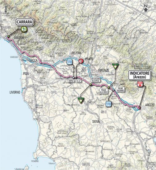 Streckenverlauf Tirreno - Adriatico 2011 - Etappe 2