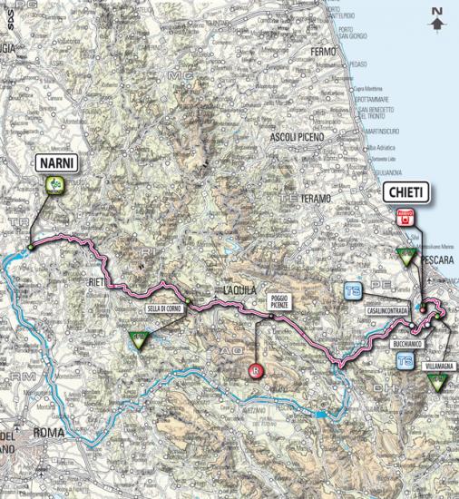 Streckenverlauf Tirreno - Adriatico 2011 - Etappe 4