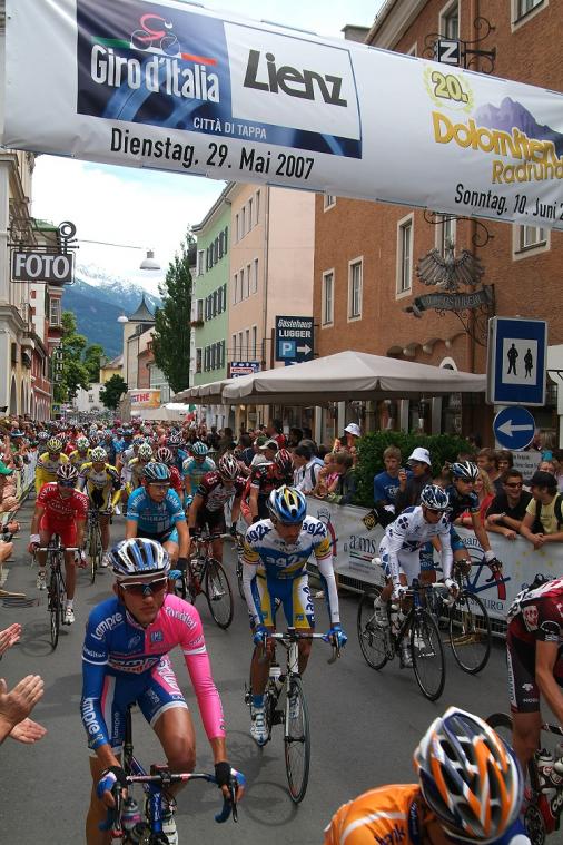 Der Giro dItalia zuletzt 2007 zu Gast in Lienz