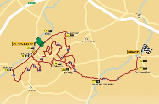 Streckenverlauf De Ronde van Vlaanderen Frauen 2011