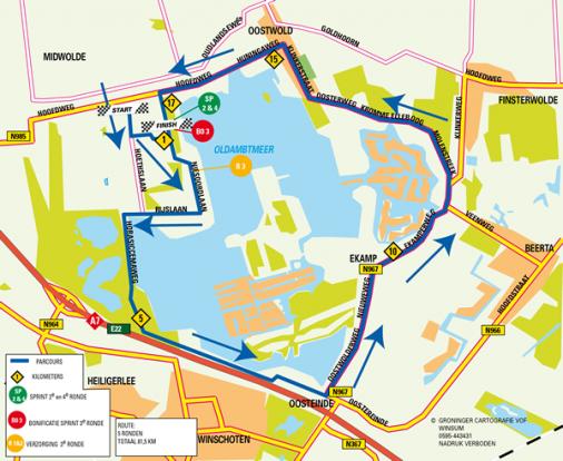 Streckenverlauf Energiewacht Tour 2011 - Etappe 2
