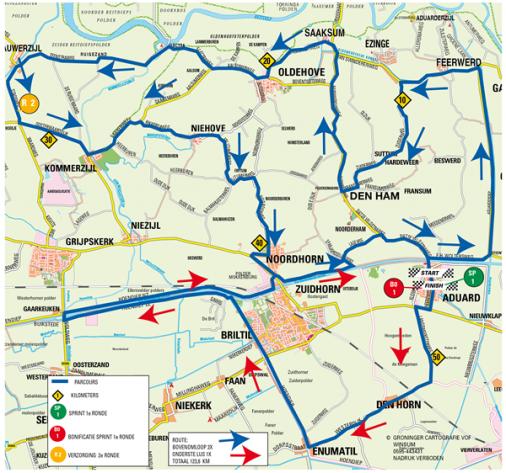 Streckenverlauf Energiewacht Tour 2011 - Etappe 3
