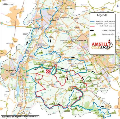 Streckenverlauf Amstel Gold Race 2011