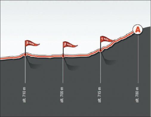 Hhenprofil Tour de Romandie 2011 - Etappe 2, letzte 3 km