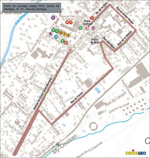 Streckenverlauf Tour de Romandie 2011 - Prolog