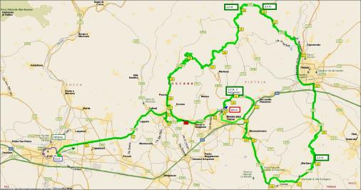 Streckenverlauf Toscana-Terra di ciclismo 2011 - Etappe 3
