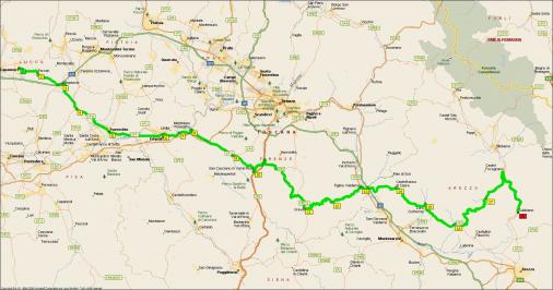 Streckenverlauf Toscana-Terra di ciclismo 2011 - Etappe 4