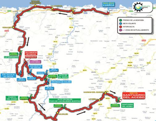 Streckenverlauf Vuelta Asturias Julio Alvarez Mendo 2011 - Etappe 3