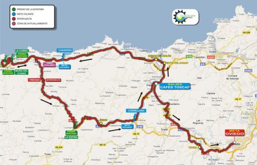 Streckenverlauf Vuelta Asturias Julio Alvarez Mendo 2011 - Etappe 4