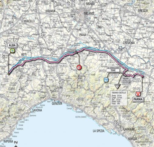 Streckenverlauf Giro d´Italia 2011 - Etappe 2
